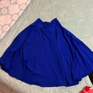 Cobalt circle skirt